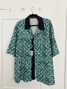 Louis Vuitton Teal and Black Monogram Camp Shirt ✨NWT NEVER WORN✨